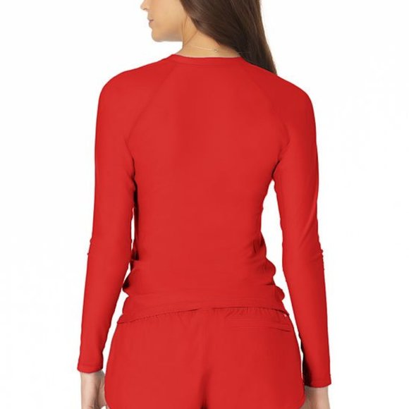 Hurley Logo Long Sleeve Rashgaurd Red - Picture 3 of 3